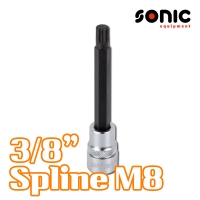 소닉 3/8인치 12각 비트소켓 90mmL M8 8289008 Spline Bit socket
